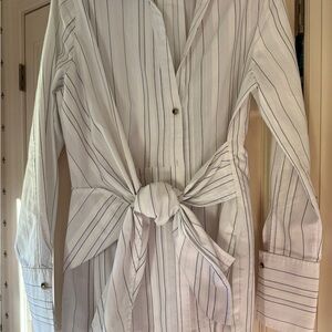 Brochu Walker White Striped Blouse